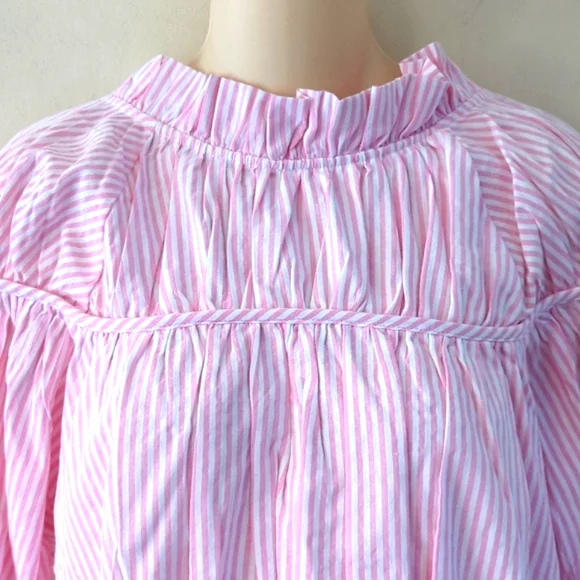 Elegant Pink Striped Mini Dress - Picture 6 of 16